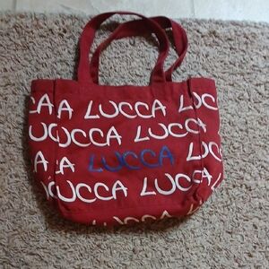 Robin Ruth Red and Blue Lucca Tote Bag